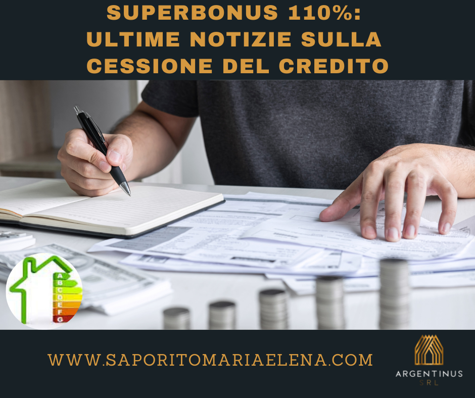 Superbonus 110%: Ultime Notizie Sulla Cessione Del Credito - Maria ...